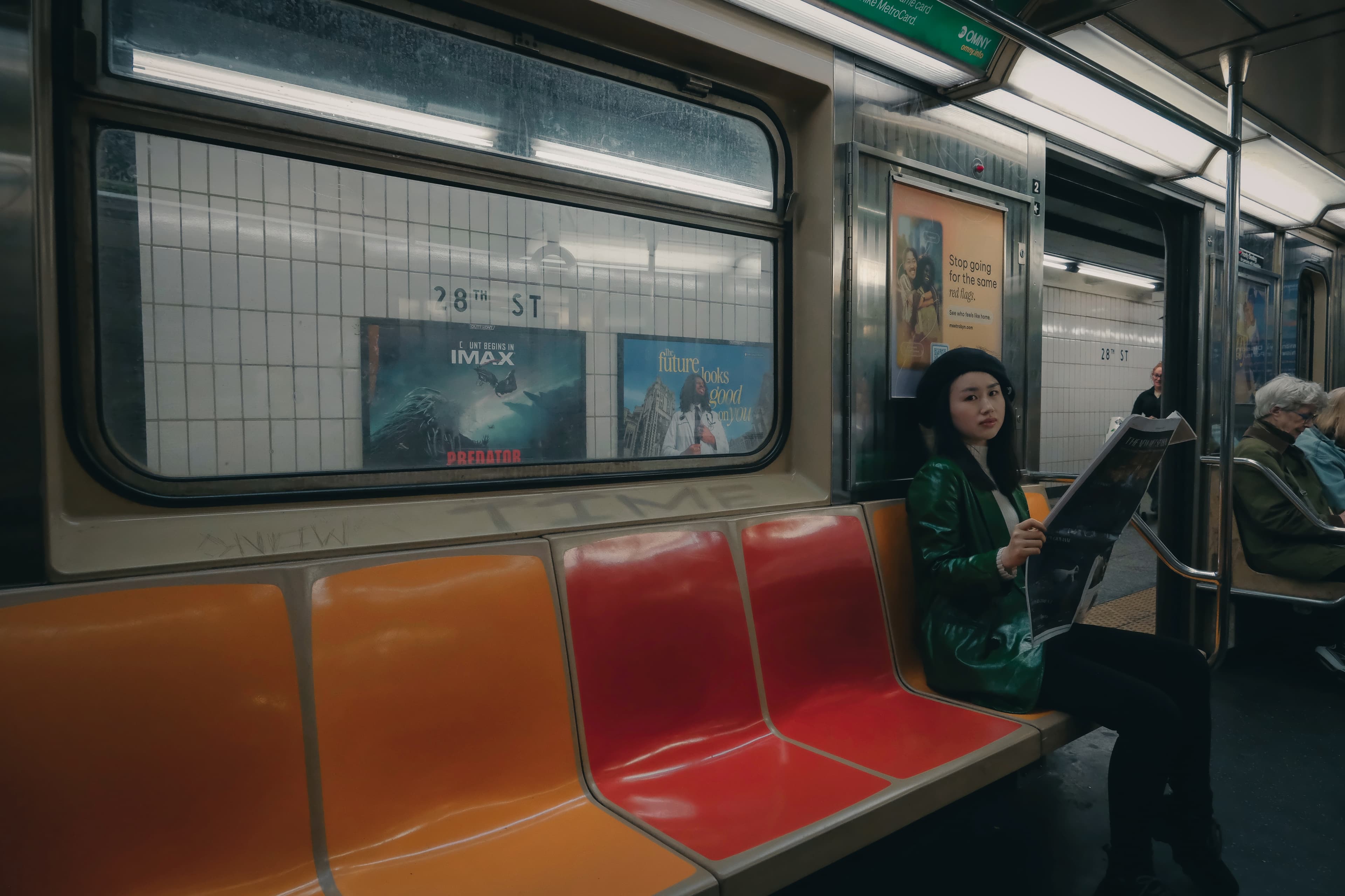 Candid on the subway