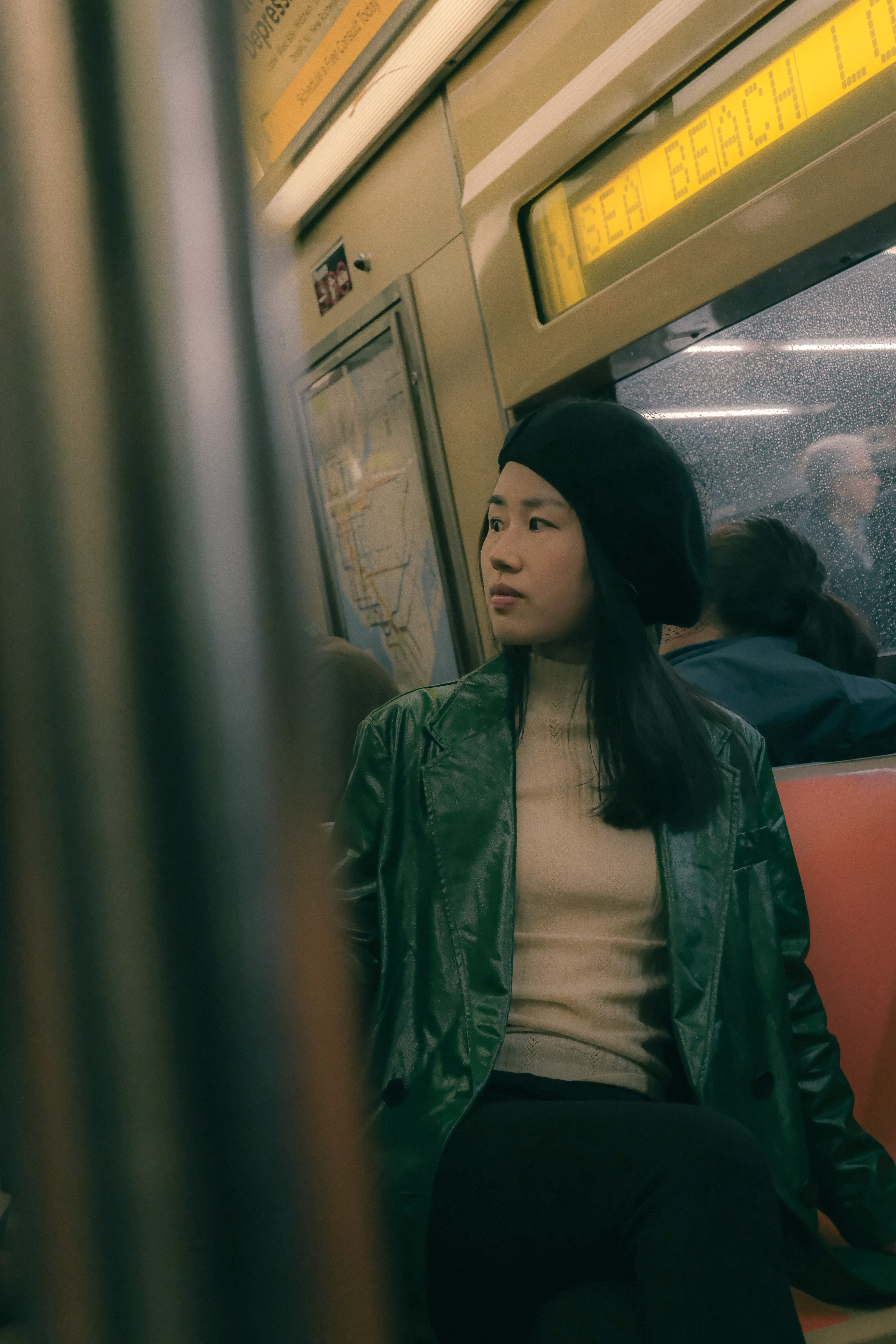 Candid on the subway